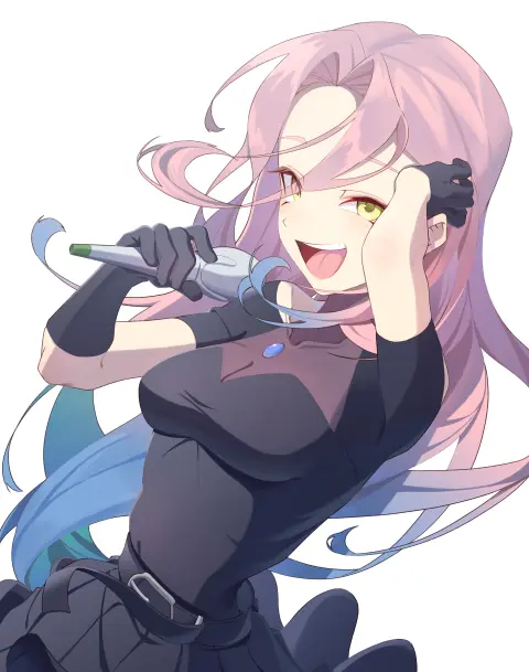보컬 소녀 일러스트